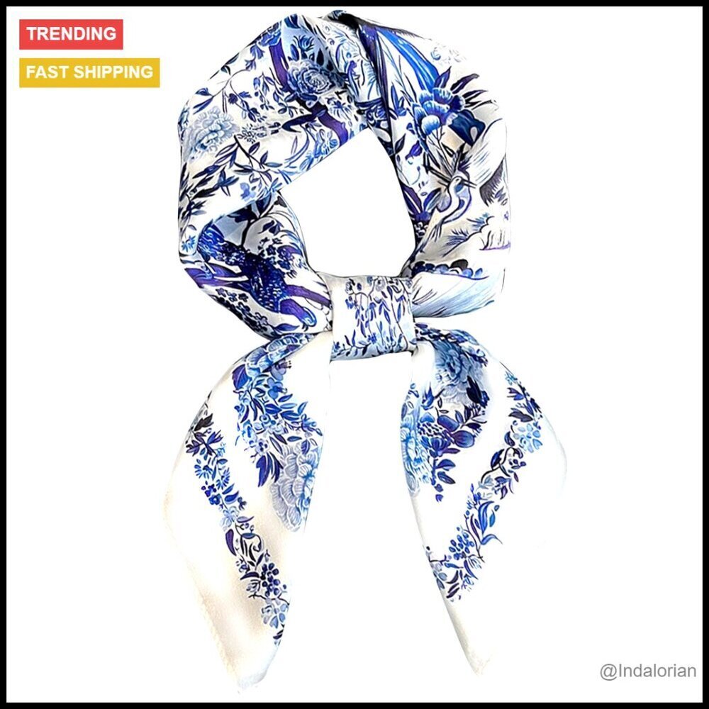 Silky Satin Scarf Lightweight Elegant Chic Fashion Accessory Head Wrap Bandana